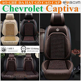 Áo trùm lót bọc ghế da xe ô tô Chevrolet Captiva da hạt gỗ tự nhiên CAO CẤP