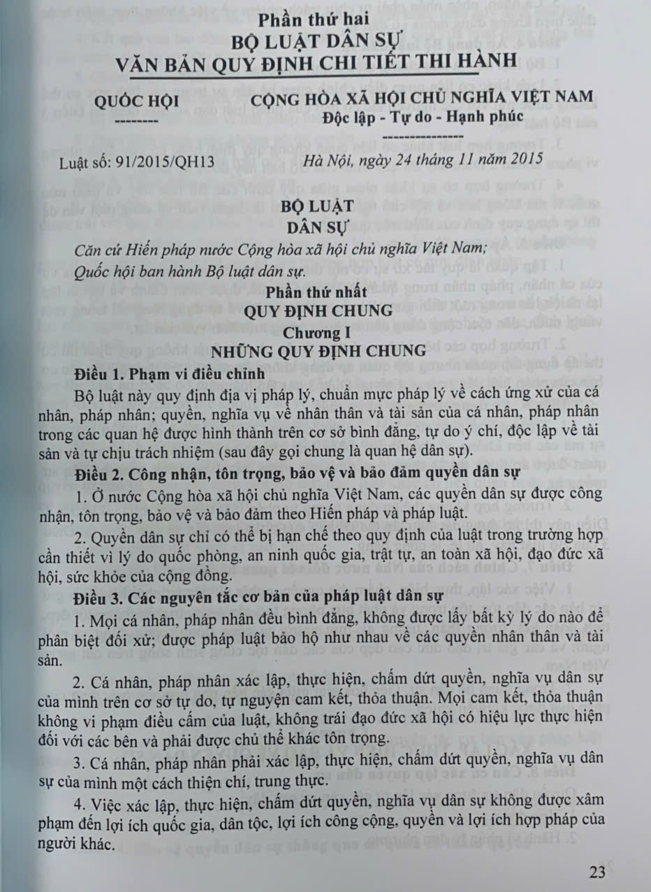Bộ luật Dân sự, Bộ luật Tố tụng Dân sự (sửa đổi, bổ sung năm 2025) văn bản hướng dẫn thi hành