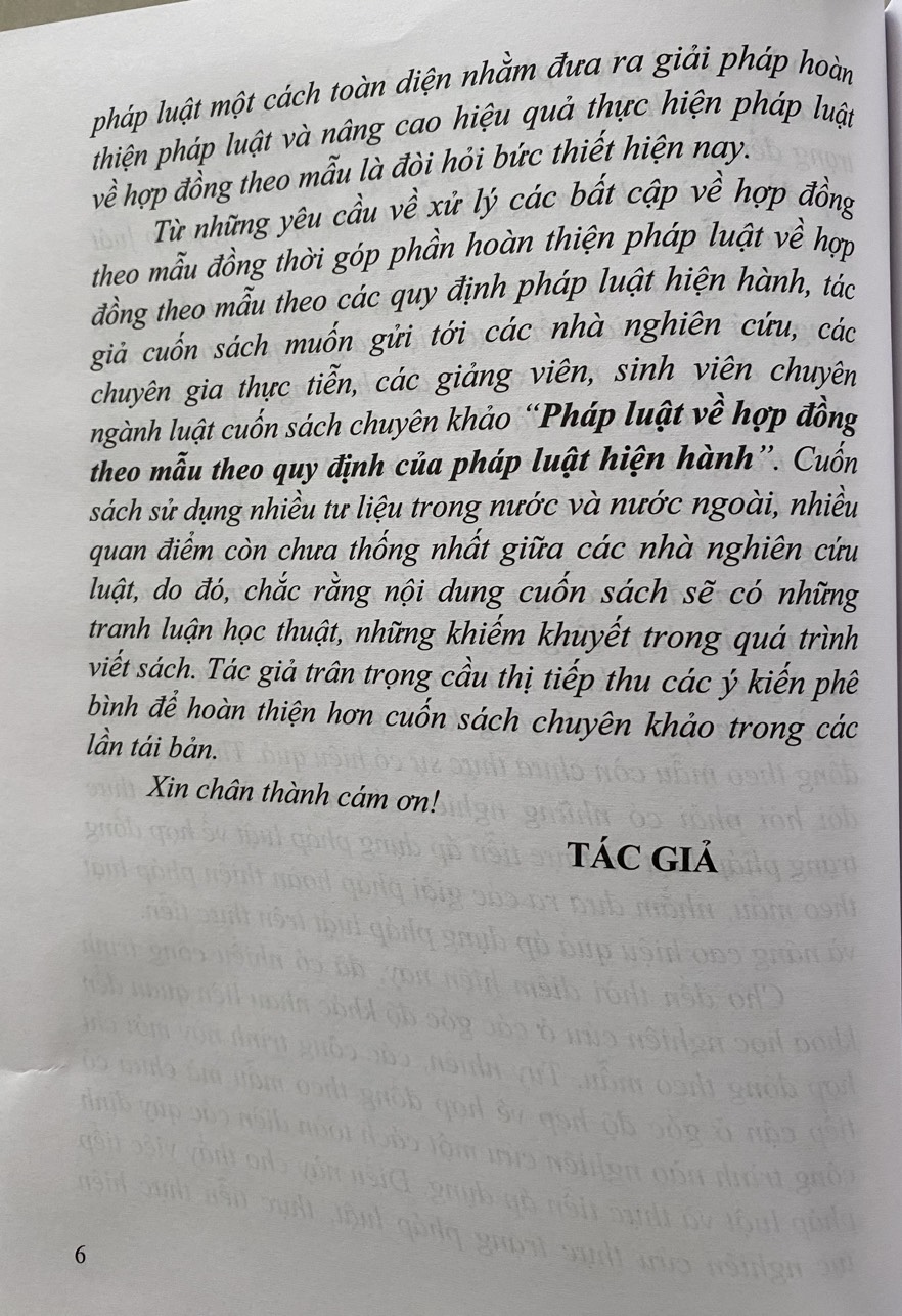 Pháp Luật Về Hợp Đồng Theo Mẫu Theo Quy Định Của Pháp Luật Hiện Hành