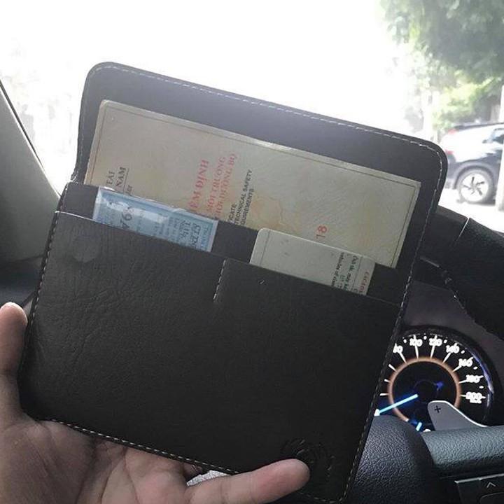 Ví đựng giấy tờ xe ô tô Toyota Da Cao Cấp, Ví da đựng giấy tờ xe ô tô