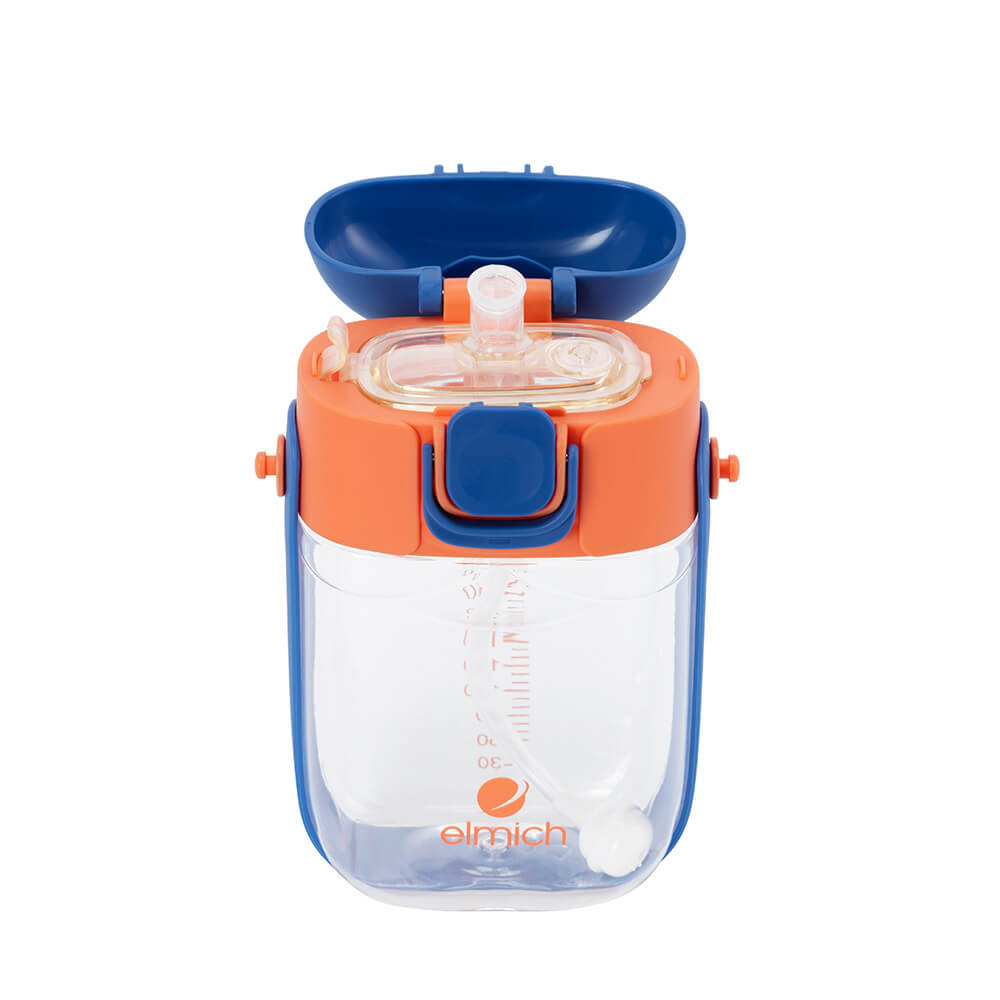 Bình tập uống nước trẻ em Elmich BabyCare 240ml - 450ml, Hàng chính hãng, nhựa Tritan, ống hút lọc cặn-JoyMall