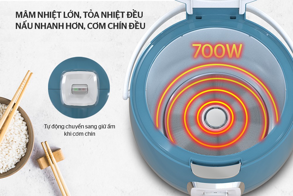 Nồi cơm điện 1.8L SUNHOUSE SHD8662 - Hàng chính hãng