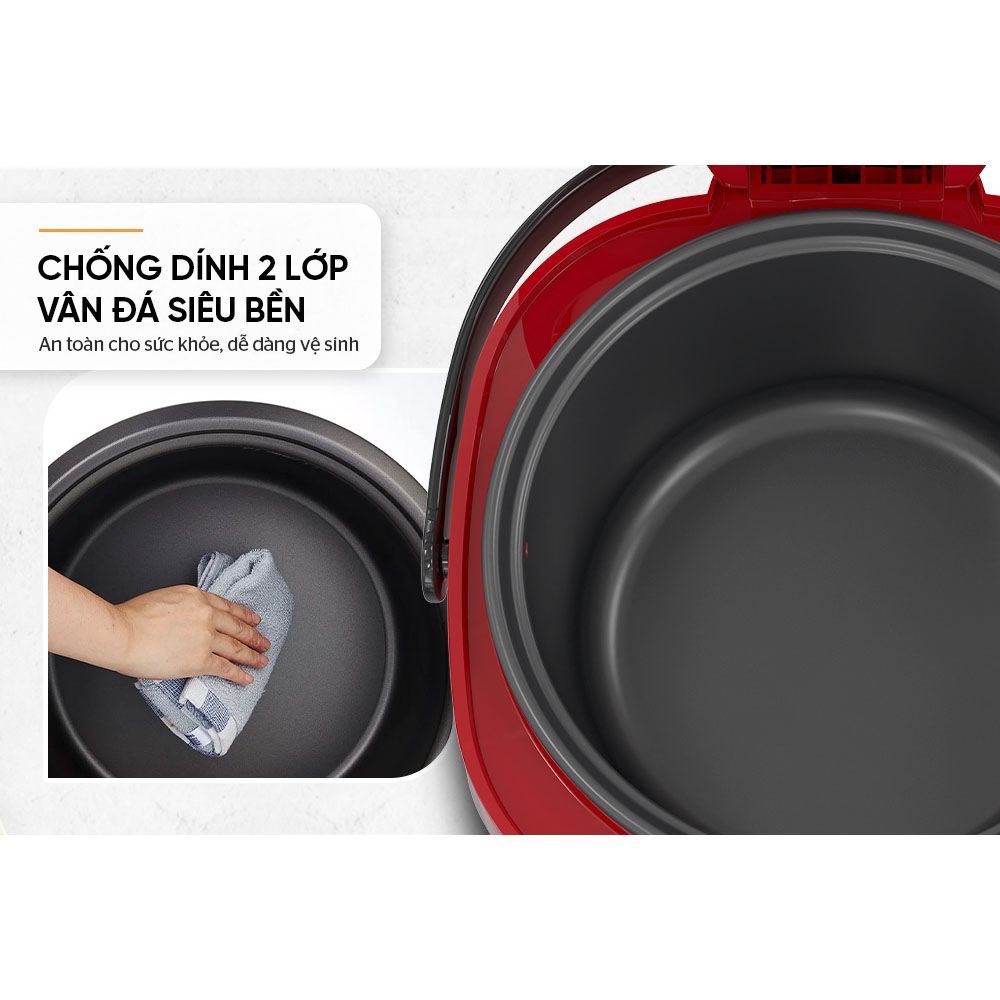 Nồi cơm điện Sunhouse SHD8611R 1.8 Lít- Hàng chính hãng