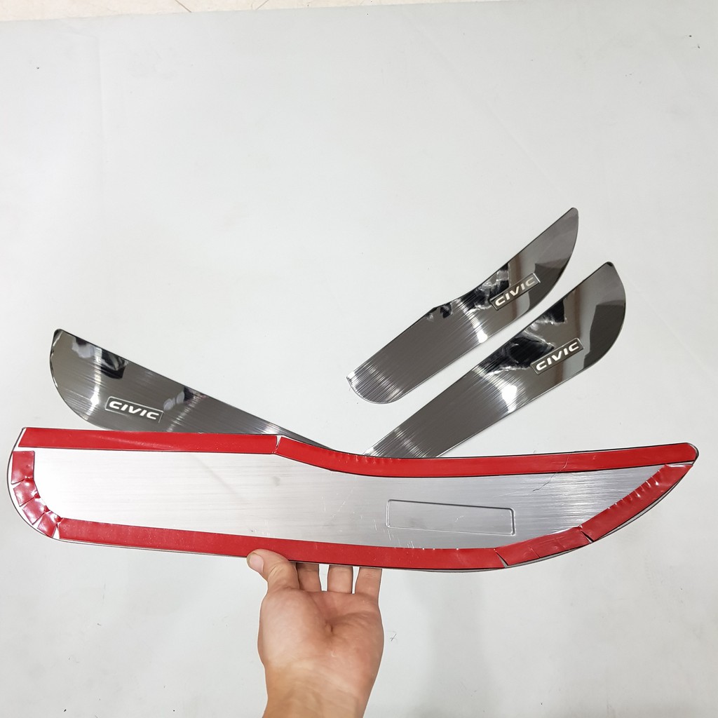 Ốp chống xước Tapli, Táp li cánh cửa xe Honda Civic 2016- 2021 - Mẫu vân titan cao cấp- giá 1 bộ