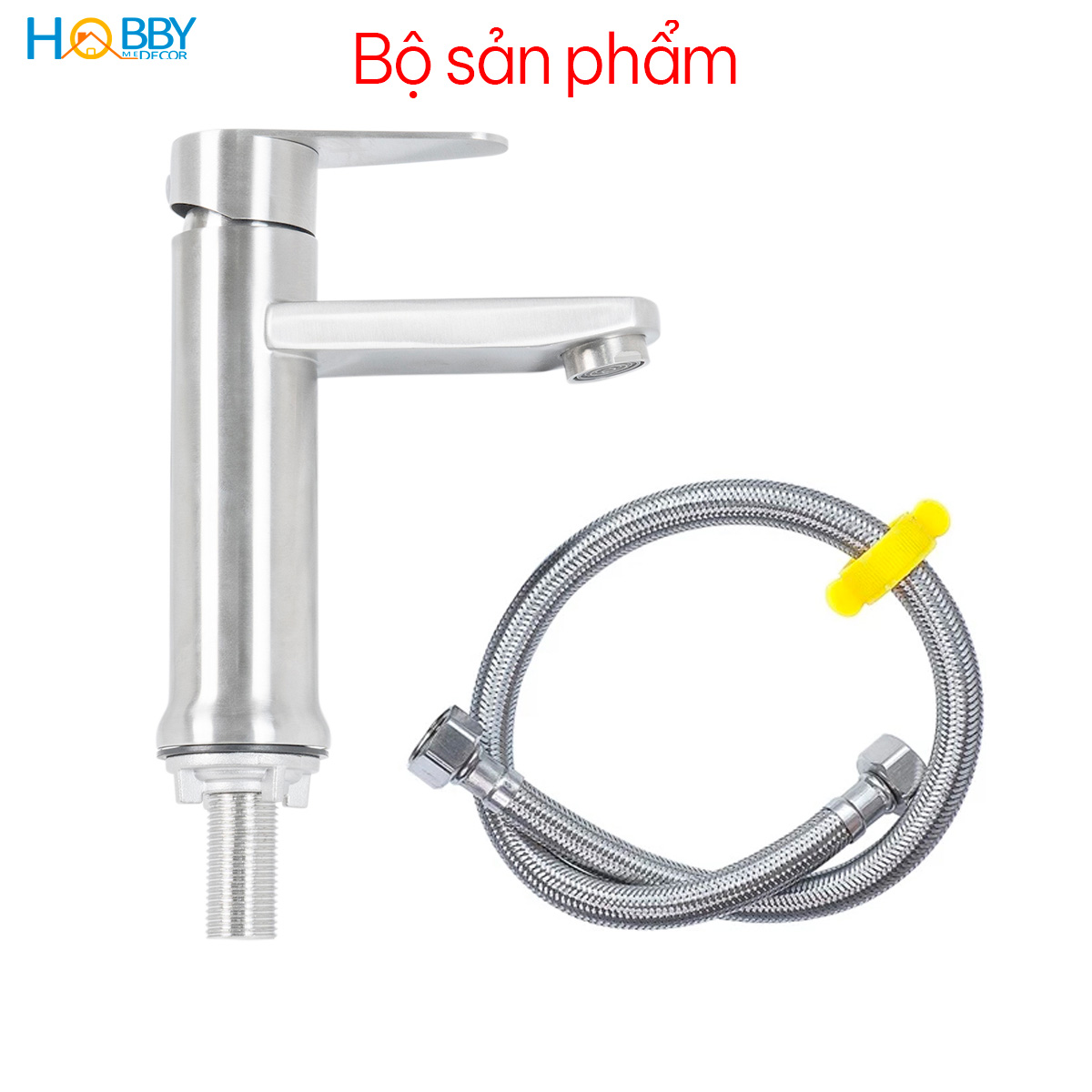 Vòi xả chậu rửa mặt lavabo lạnh Inox 304 Hobby Home Decor LBL5