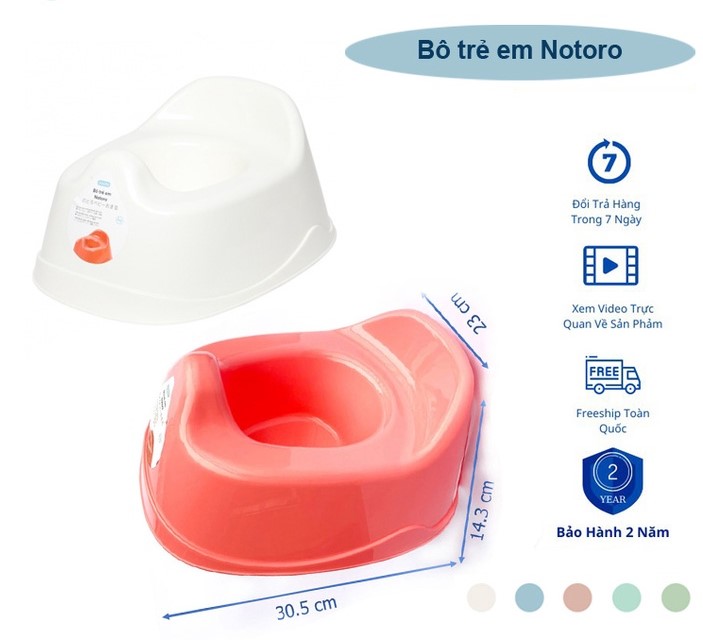 Bô Vệ Sinh Trẻ Em Notoro Hàng Đạt Tiêu Chuẩn Xuất Nhật Bản An Toàn Cho Trẻ Em - Chính Hãng inochi ( Tặng kèm khăn lau đa năng)