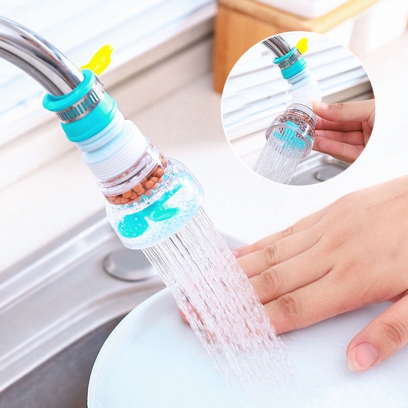 Vòi tăng áp suất có thể xoay 360 độ cho bồn rửa chén , thiết kế dạng vòi sen dùng để điều chỉnh dòng nước ở bồn rửa , có than hoạt tính phù hợp với tất cả các vòi