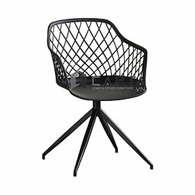 Ghế cafe tiếp khách nhựa màu đen MESH A-S Nội thất Capta Ghế nhựa PP màu đen cao cấp có chân sắt sơn tĩnh điện màu đen chair tại hcm