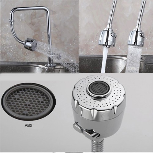Vòi Rửa Chén Bát Tăng Áp Nhựa Mạ Điện Nối Dài 2 Chế Độ Nước Xoay 360 Độ Tiết Kiệm Nước , Không Rỉ Sét Thân Vòi Dài Xoay Chuyển Linh Hoạt, 2 Chế Độ Nước Tiện Dụng