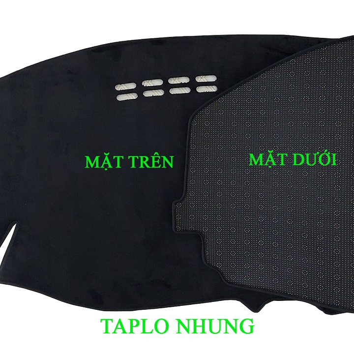 Thảm Taplo dành cho xe Toyota Veloz Cross 2022 chất liệu Nhung, da Carbon, da vân gỗ