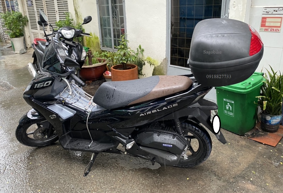 Thùng xe Airblade 2022, thùng Givi E450N và baga givi SR Air Blade 160