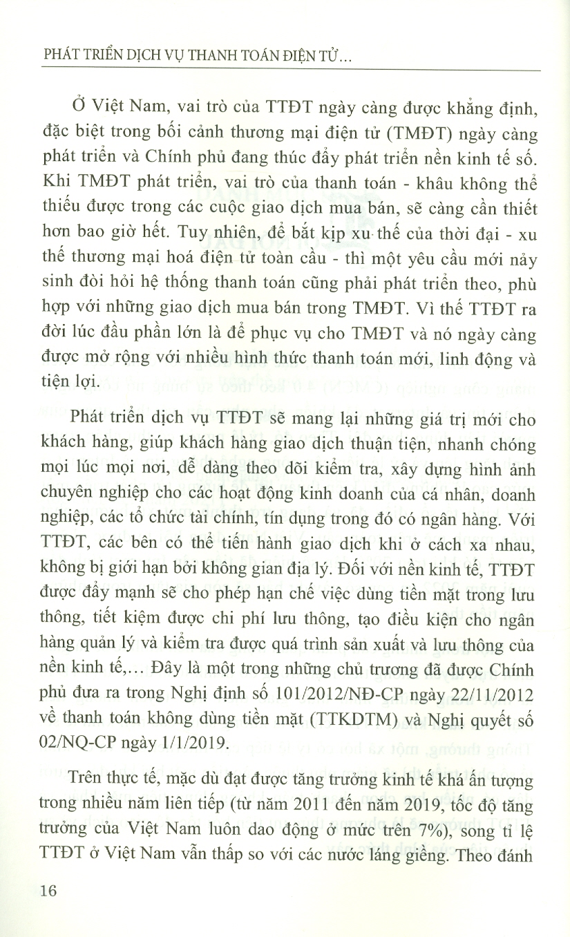 Phát Triển Dịch Vụ Thanh Toán Điện Tử Ở Việt Nam Trong Bối Cảnh Mới - Viện Kinh Tế Việt Nam - TS. Nguyễn Thị Tố Quyên (Chủ biên)