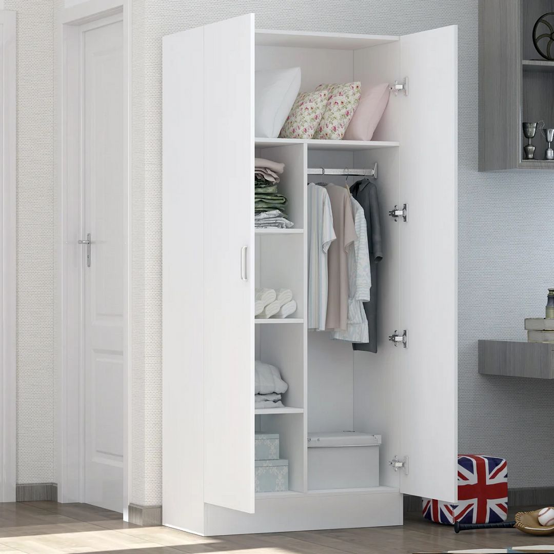 Tủ áo cho bé cánh mở từ quần áo đơn giản SMLIFE Crosland