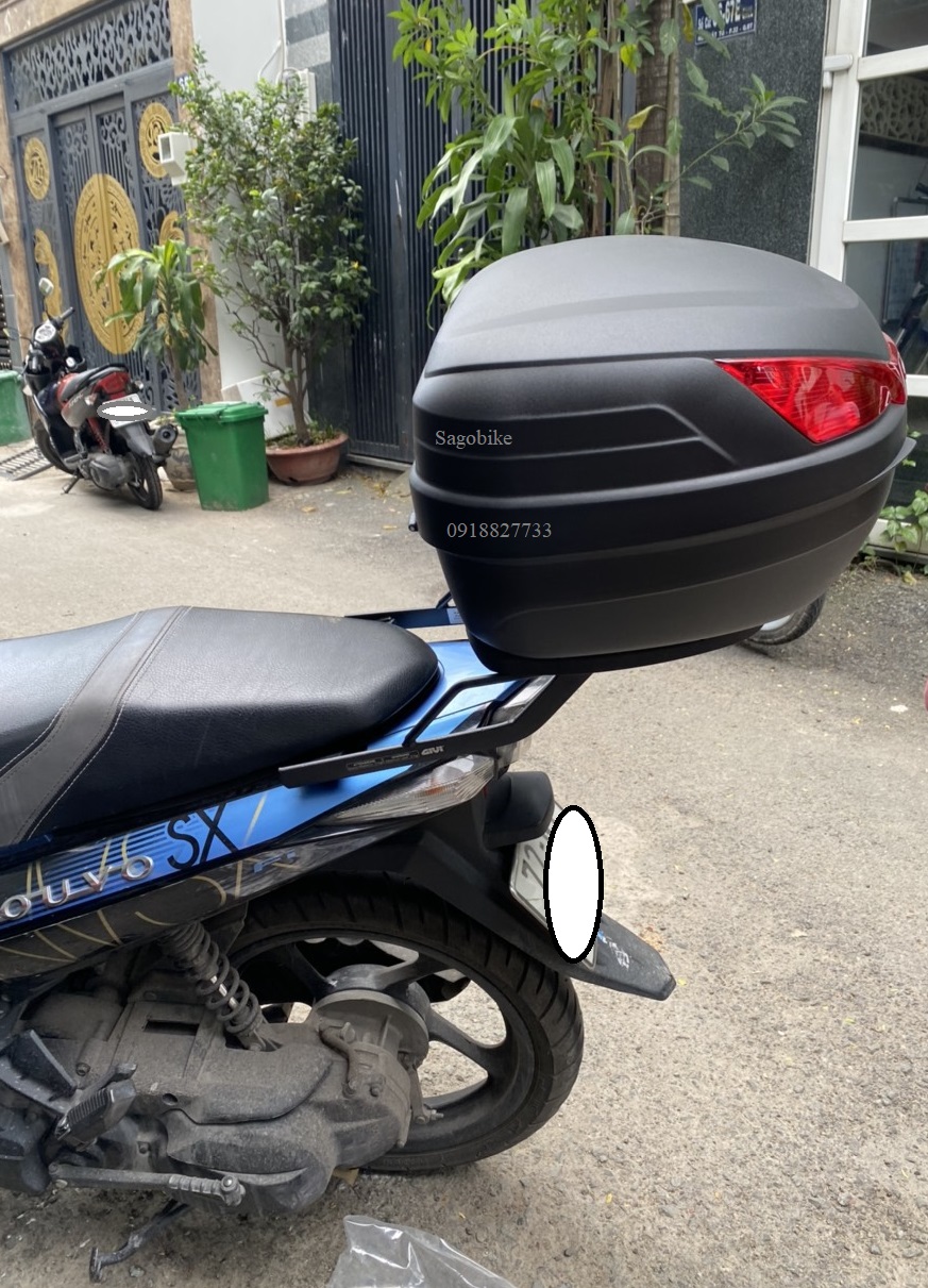 Thùng xe Nouvo 5, thùng Givi B27N và baga givi lắp cho Nouvo LX