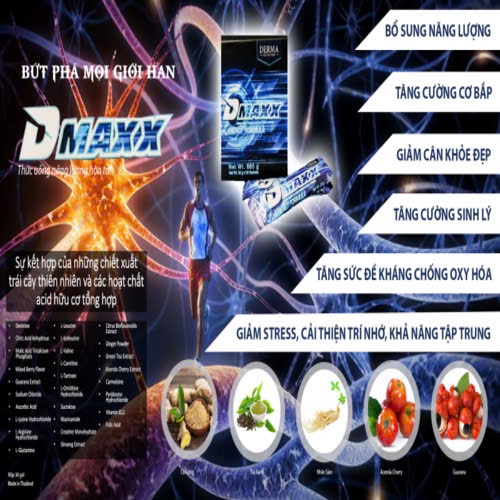 DMAXX thức uống bổ sung vitamin năng lượng có đường DAMODE 71 gói màu xanh mỗi gói 22gr