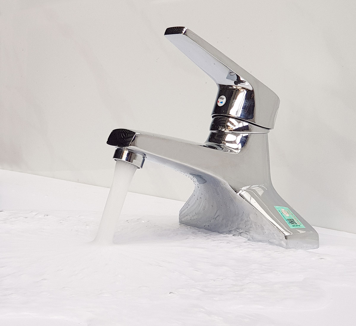 Vòi Lavabo 2 chân Đồng mạ Chrome Eurolife EL-IRIS03 ( Trắng bạc)
