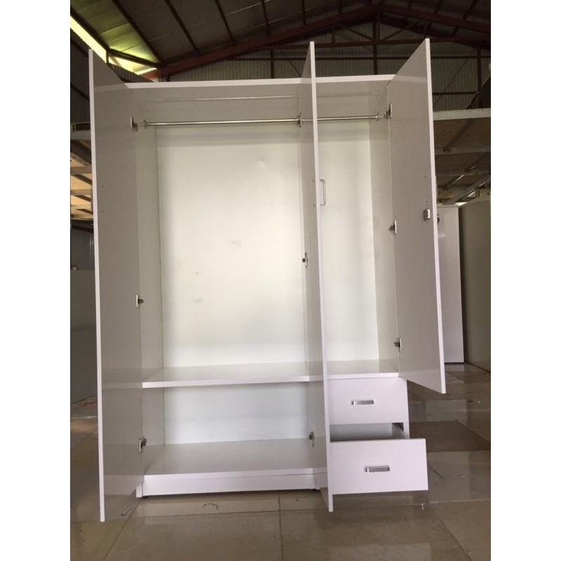 Tủ nhựa Đài Loan - tủ nhựa 3 cánh, tủ quần áo nhựa Đài Loan màu Trắng, hồng, xanh dương, vân gỗ óc chó, vân gỗ