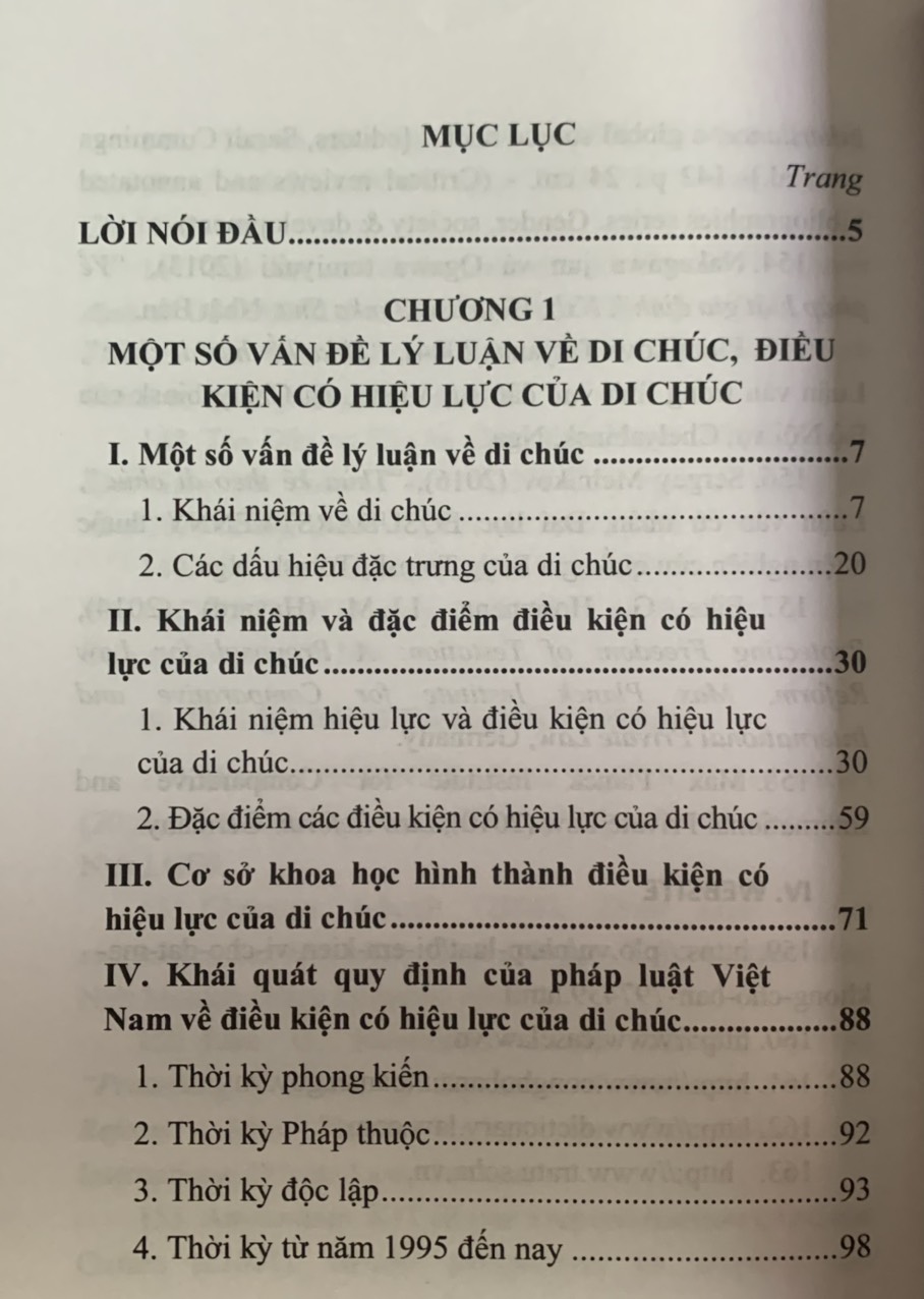 Di chúc và điều kiện có hiệu lực của di chúc