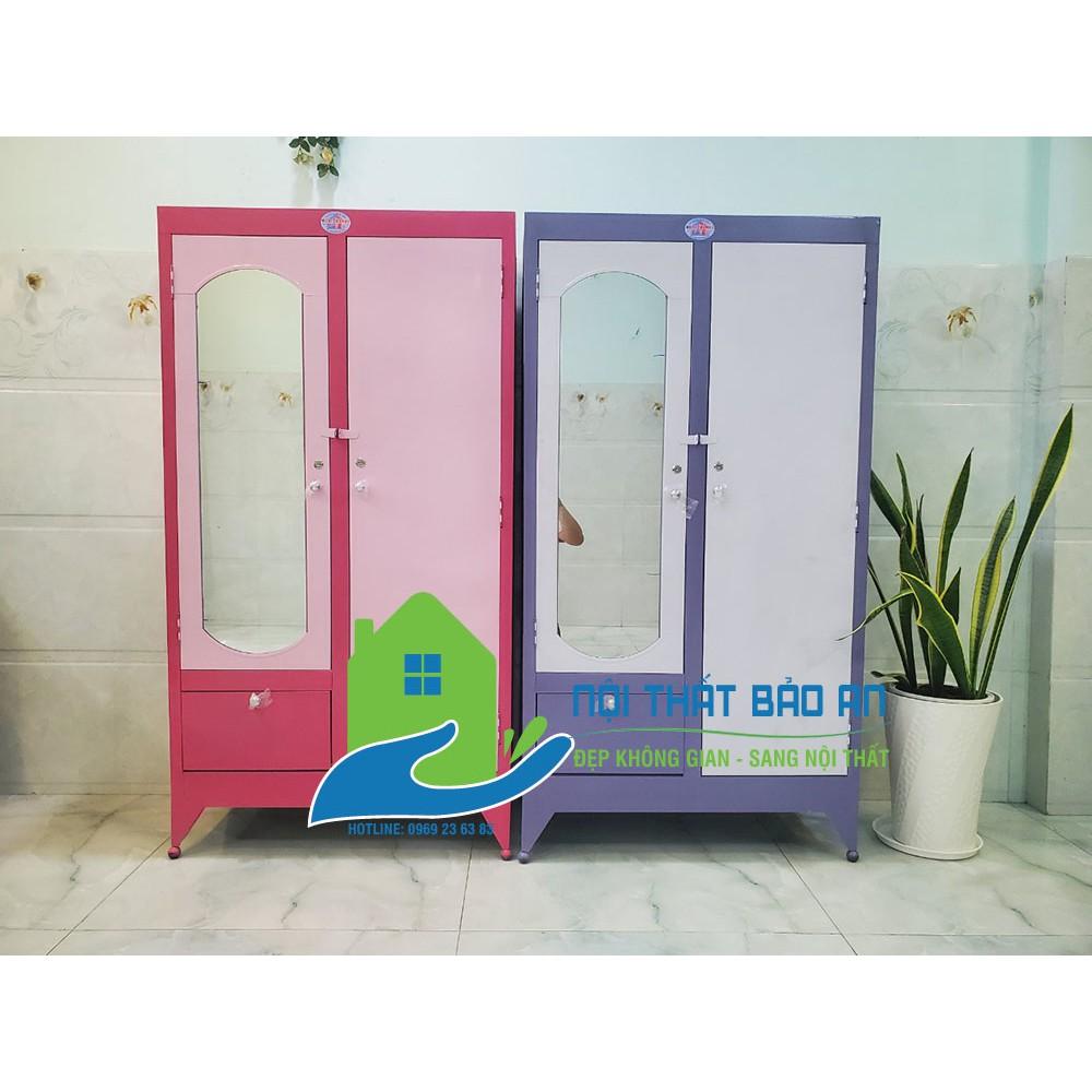 Tủ sắt quần cao 1m8 ngang 90cm màu tím - TSDT12