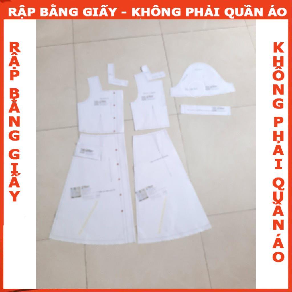 Rập giấy A0đầm cổ vuông mã 808 -(BẢN VẼ)