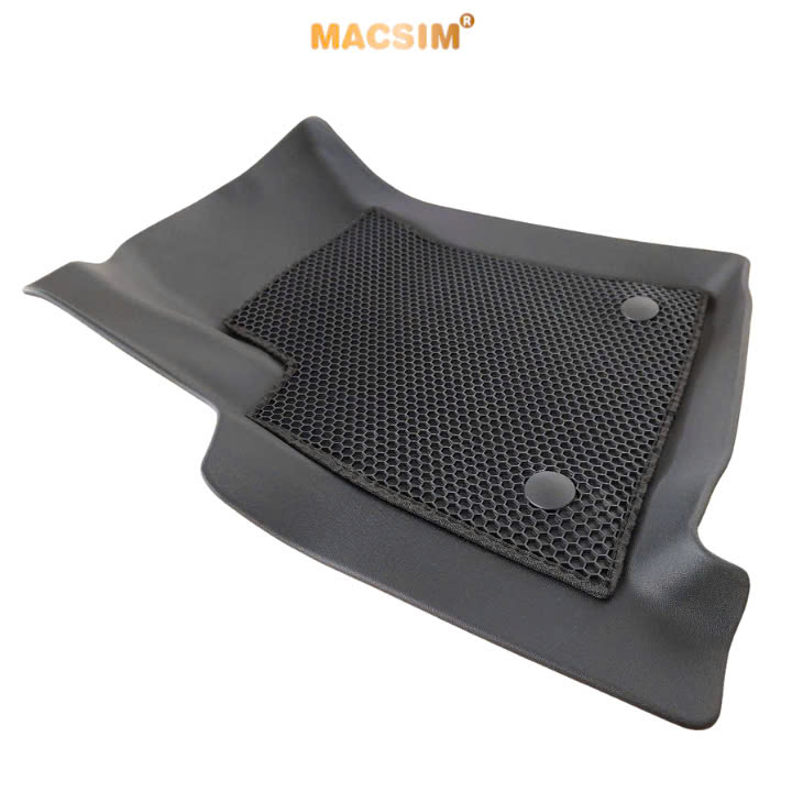 Thảm 2 lớp (sd3) dạng lưới lục giác cho Toyota Hilux 2015-2025 bề mặt cao su siêu sạch nhãn hiệu Macsim