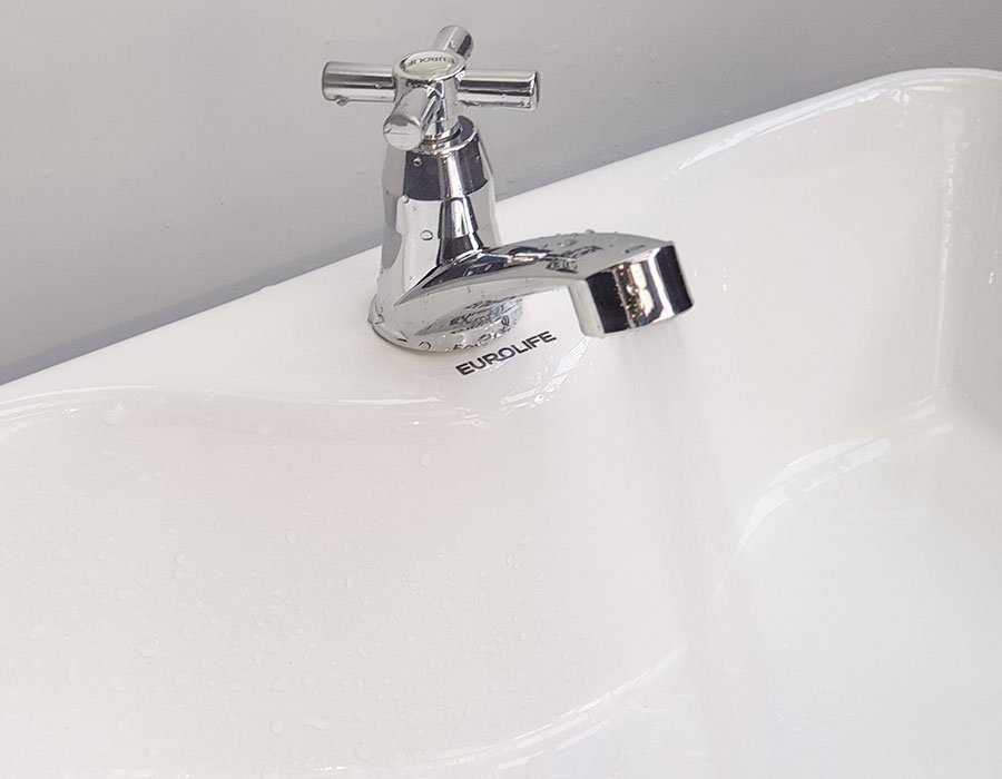 Vòi Lavabo lạnh nhựa ABS mạ Chrome Eurolife EL-LA05 (Trắng bạc)