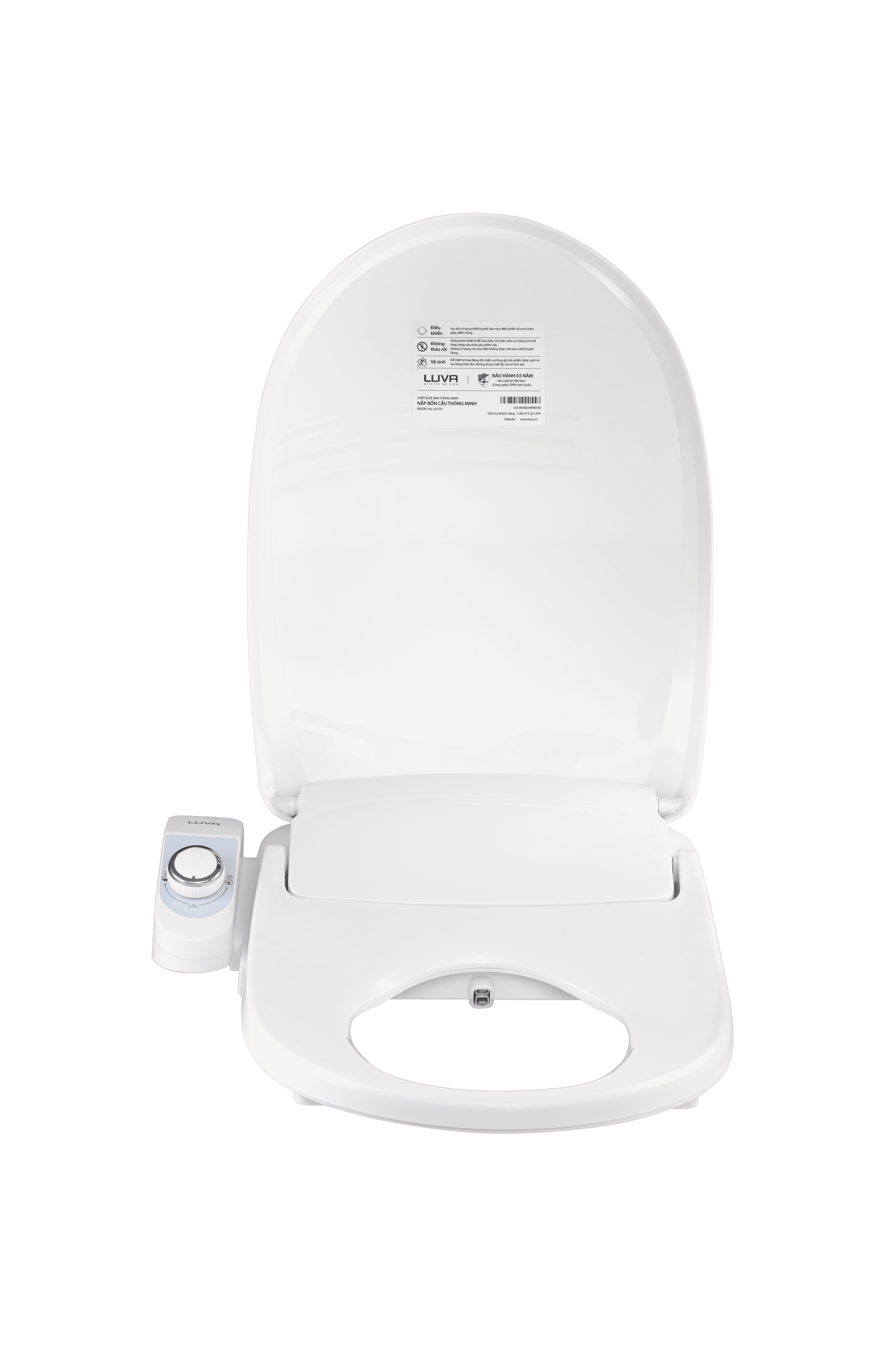 Nắp Bồn Cầu Thông Minh LUVA LB525 Xuất Hàn Quốc, BH 3 năm Đổi Lỗi 100 Ngày, Công Nghệ Hàn Siêu Âm
