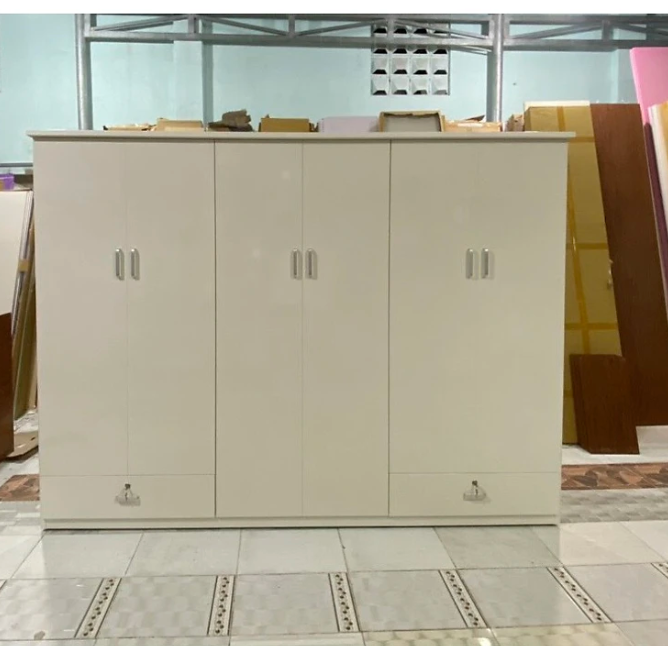 Tủ quần áo nhựa 6 cánh mix hộc như hình tùy chọn mẫu ĐV Tundo 244 x 185 x 47 cm nhiều màu lựa chọn