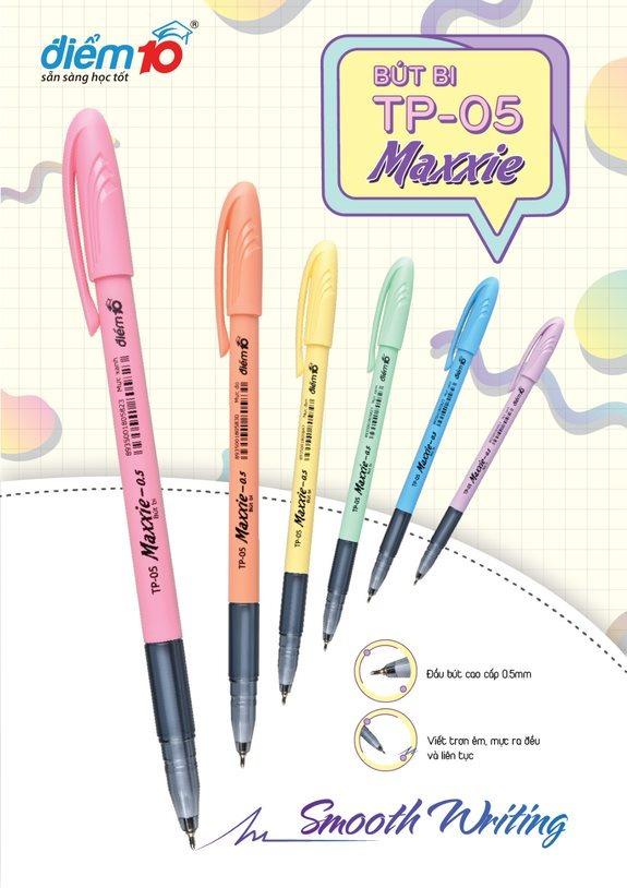 Bút Bi Maxxie TP-05 - Mực Xanh (Mẫu Màu Giao Ngẫu Nhiên)