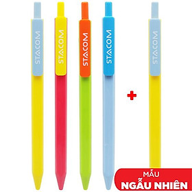 Vỉ 4 + 1 Bút Chì Bấm 0.7 mm - Stacom VMP2017 (Màu Thân Bút Giao Ngẫu Nhiên)