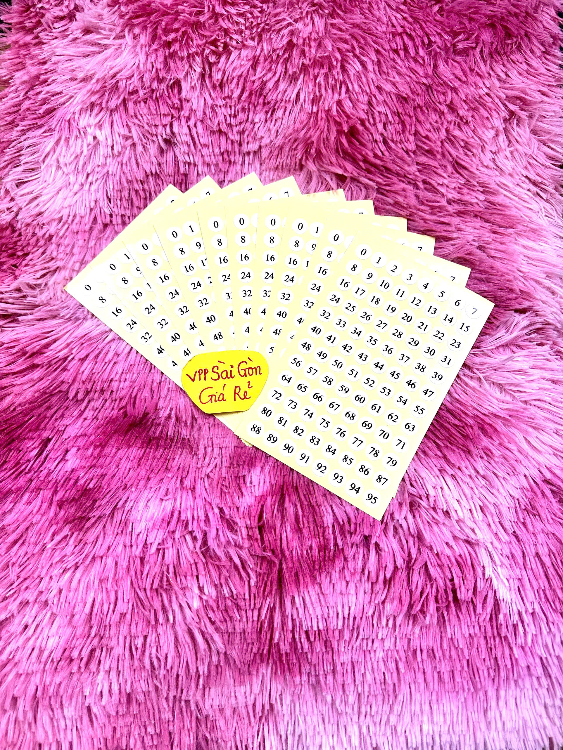 Xấp 10 Tờ Decal Tomy Số Thứ Tự Từ 0-95