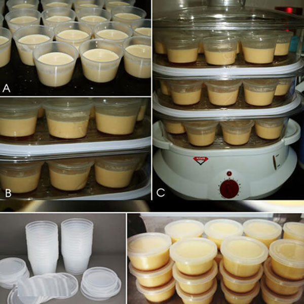 Hộp nhựa đựng làm Bánh FLan . rau câu , sữa chua ,caramen , đựng slime set 50 hộp