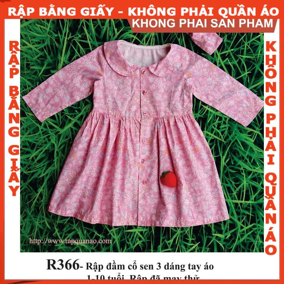 Rập đầm cổ sen R366 - giấy A0 (BẢN VẼ)