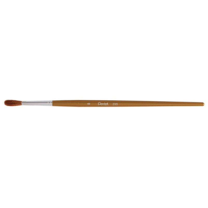 Cọ Vẽ Màu Nước Đầu Tròn Số 8 Pentel ZBS1-08