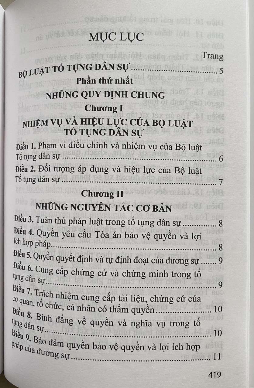 Bộ Luật Tố Tụng Dân Sự ( Được Sửa Đổi, Bổ Sung Năm 2019,2020, 2022 )