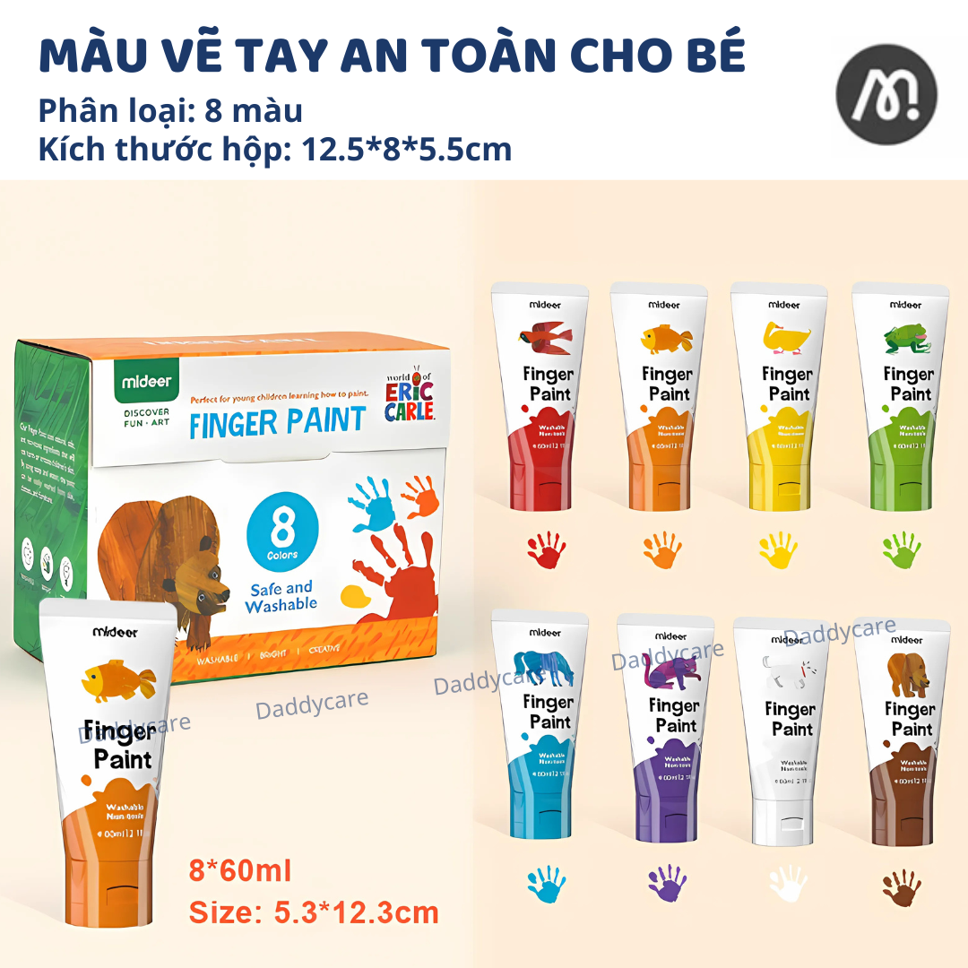 Bộ tô màu cho bé Mideer Finger Paint, Đồ chơi Sáng Tạo Cho Trẻ Em Từ 2,3,4,5,6 Tuổi
