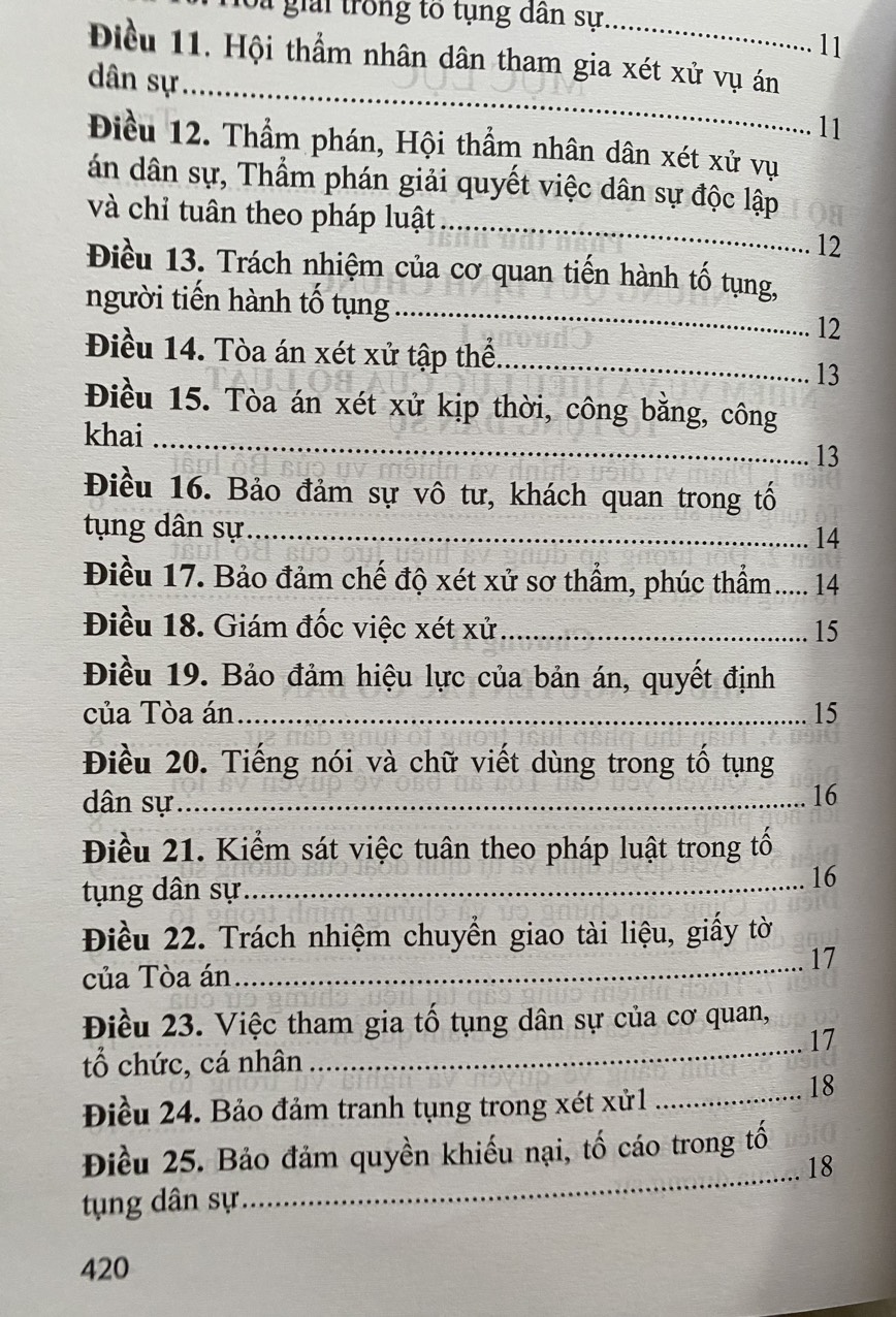 Bộ Luật Tố Tụng Dân Sự ( Được Sửa Đổi, Bổ Sung Năm 2019,2020, 2022 )