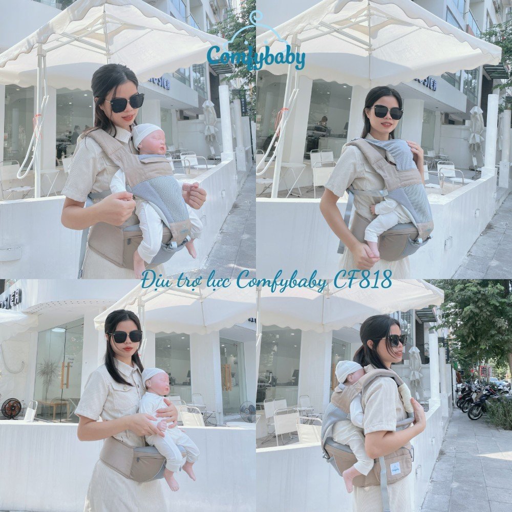 Địu ngồi cao cấp 4 tư thế 2 trong 1 Comfybaby CF818