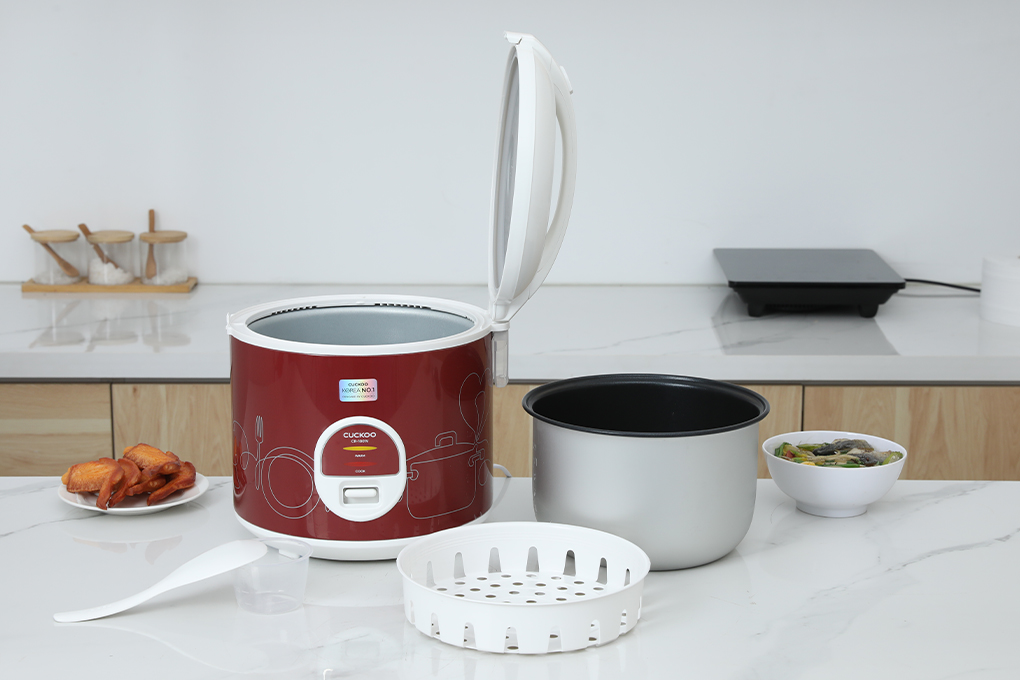 Nồi cơm điện nắp gài Cuckoo CR-1001V/RDWH, 1.8L, Hàng chính hãng - Bảo hành 24 tháng