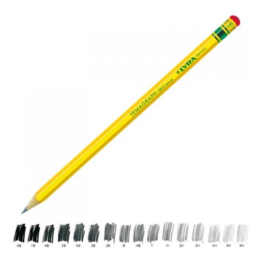Bút chì đen Lyra Temagraph HB/2 - Vỉ 2 chiếc kèm gọt chì (Đức)