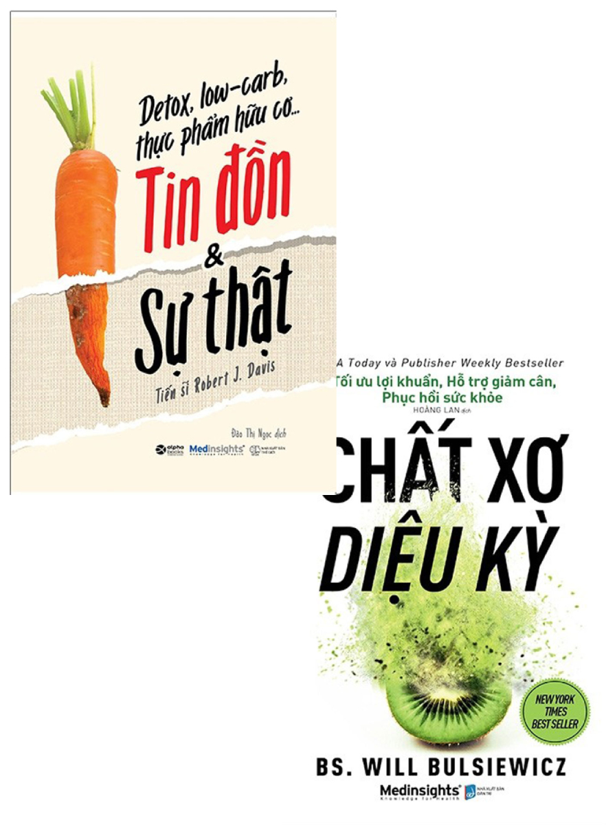Combo Chất Xơ Diệu Kỳ + Detox, Low-Carb, Thực Phẩm Hữu Cơ…Tin Đồn & Sự Thật (Bộ 2 Cuốn) (AL)