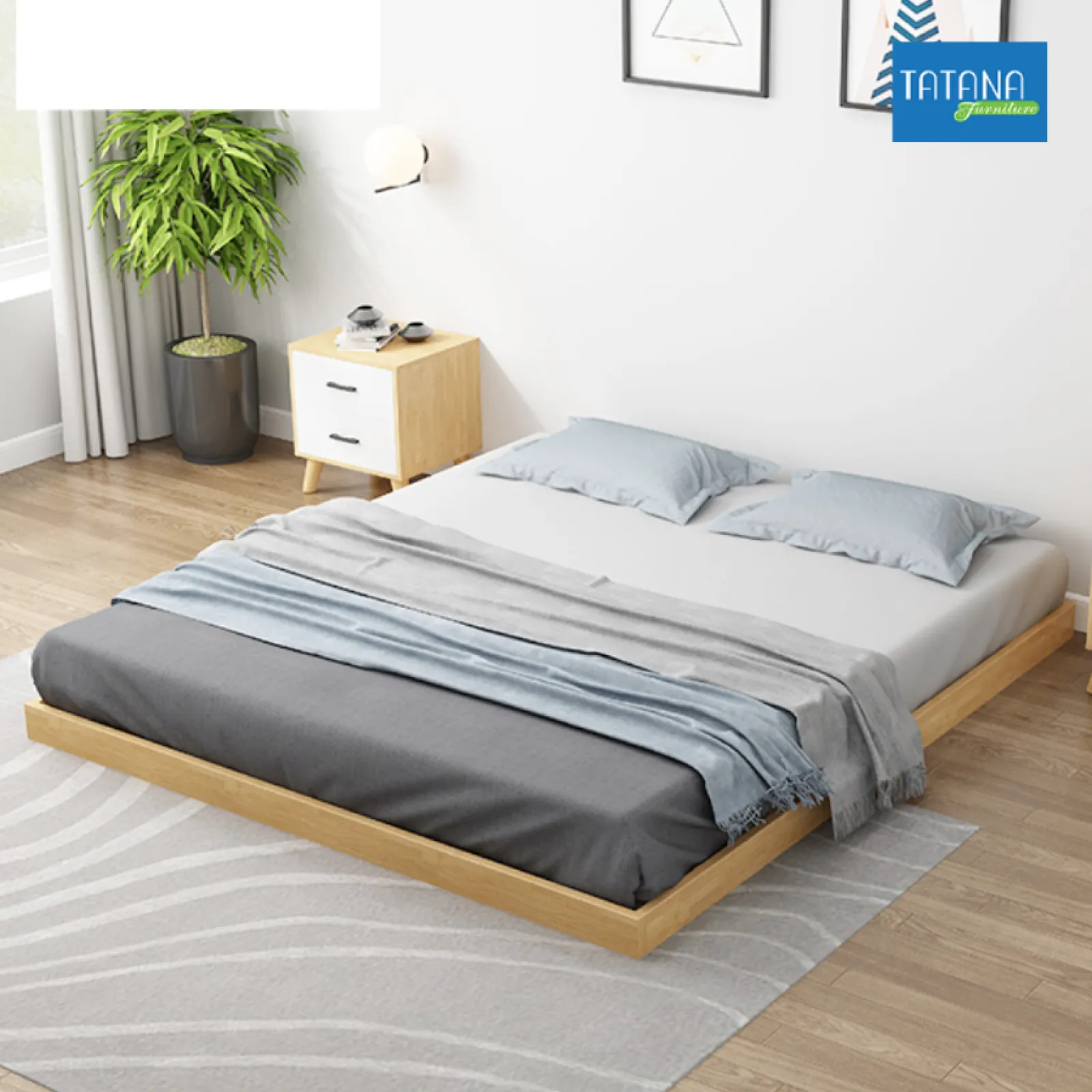 Free Ship HCM - Giường pallet gỗ Tatana MDF029-Hiện đại tiện lợi.