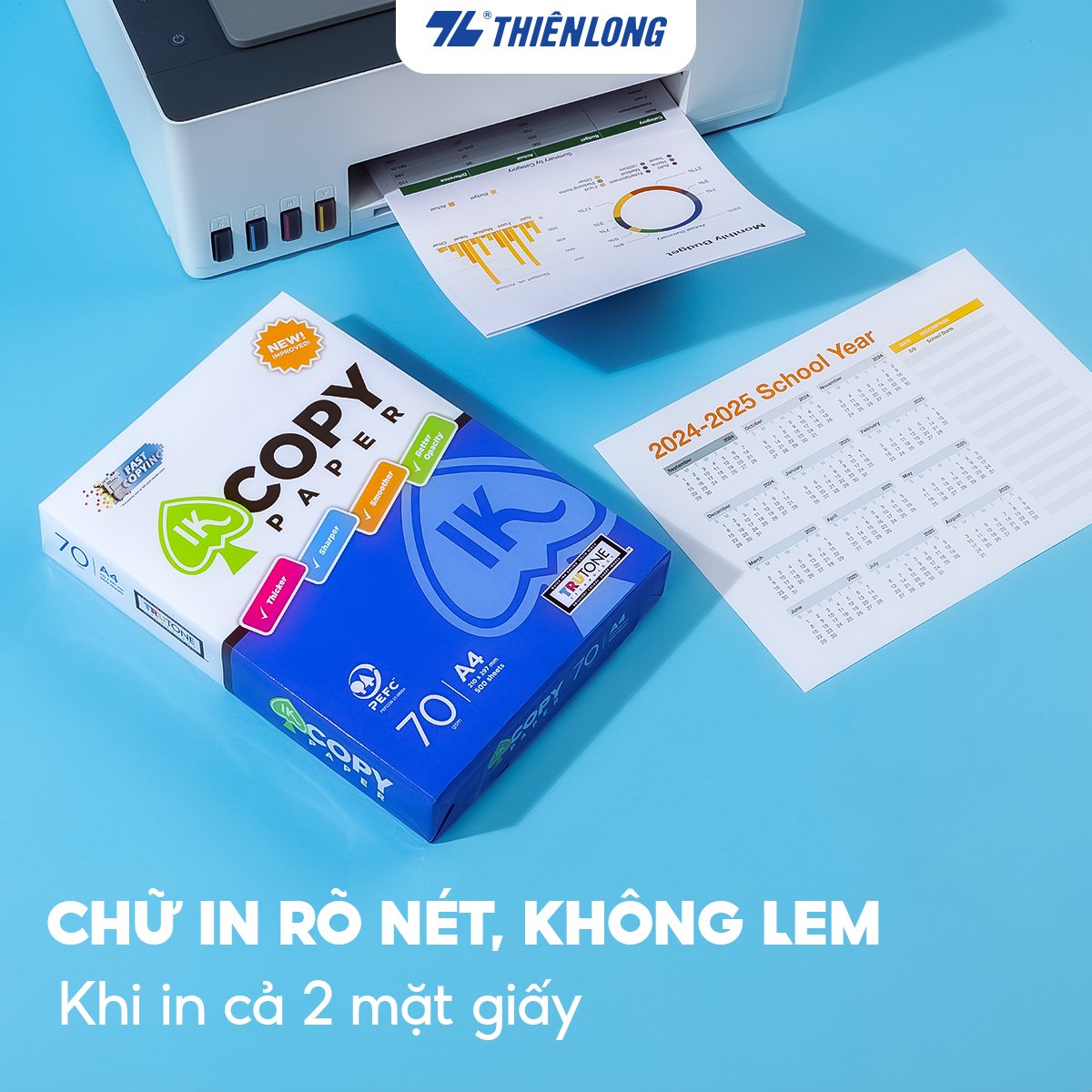 Combo 5 Ream Giấy Flexoffice A4 70 gsm - IK COPY PP-02 (500 TỜ/REAM)