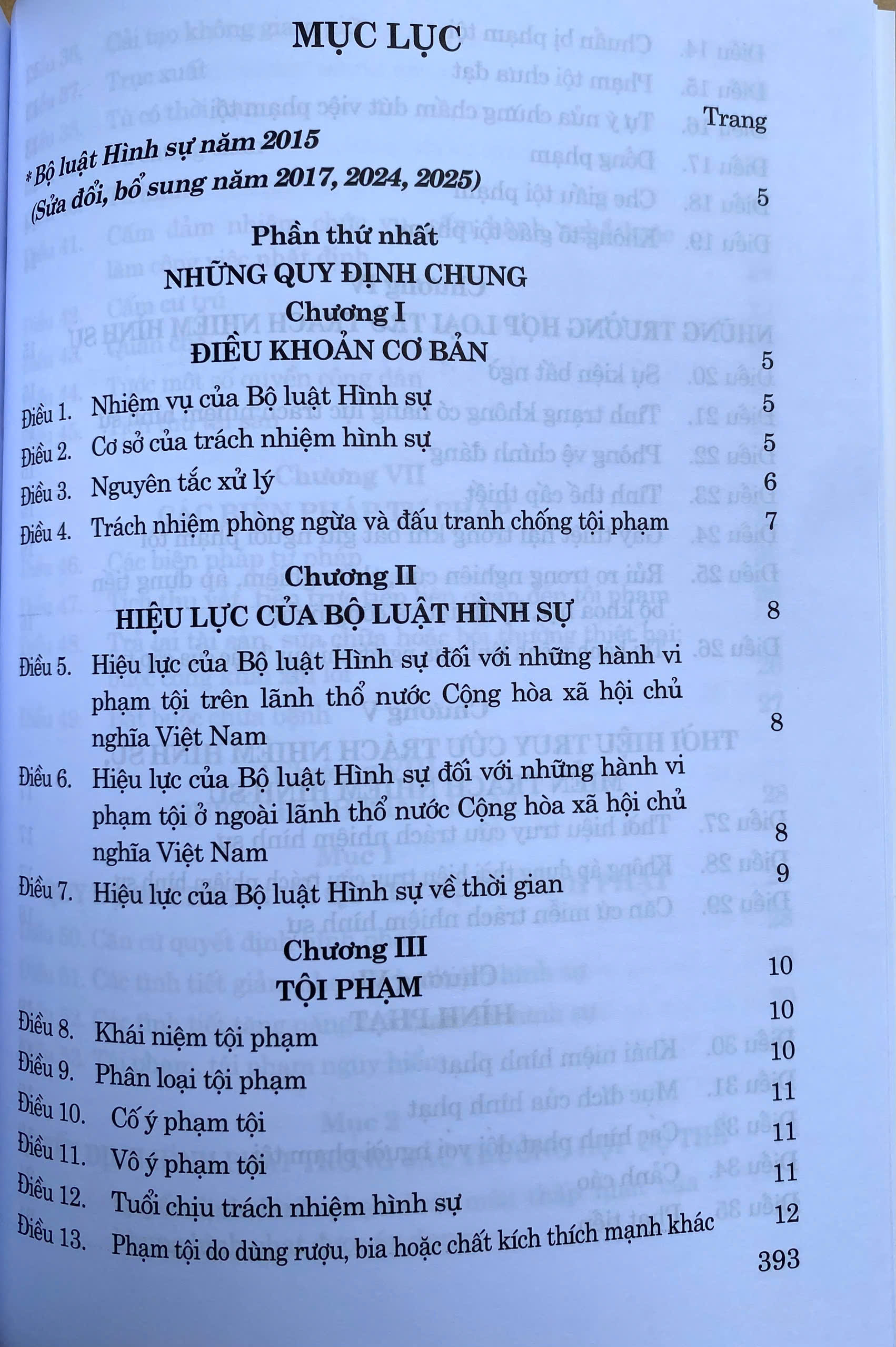 Bộ Luật Hình Sự Năm 2015 ( Sửa Đổi, Bổ Sung Năm 2017, 2024, 2025)