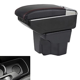 Hộp tỳ tay ô tô, xe hơi cao cấp dùng cho xe Kia Rio tích hợp 7 cổng USB DUSB-KIRO
