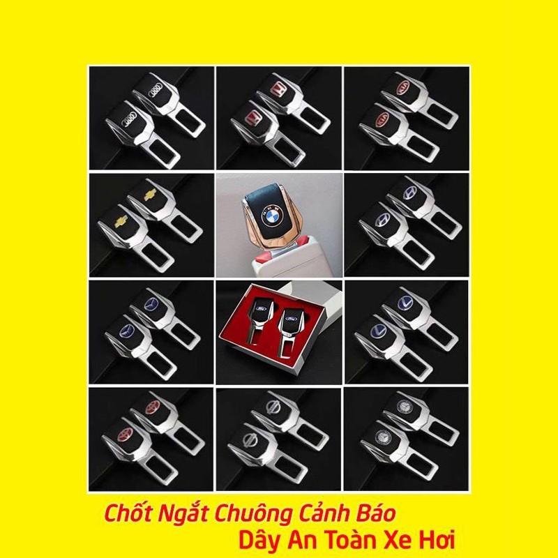 Chốt Cài Dây An Toàn Ô Tô Loại Cao Cấp - Bộ 2 Chiếc Ngắt chuông An Toàn Ô Tô, Nhiều Loại Logo Các Hãng Xe