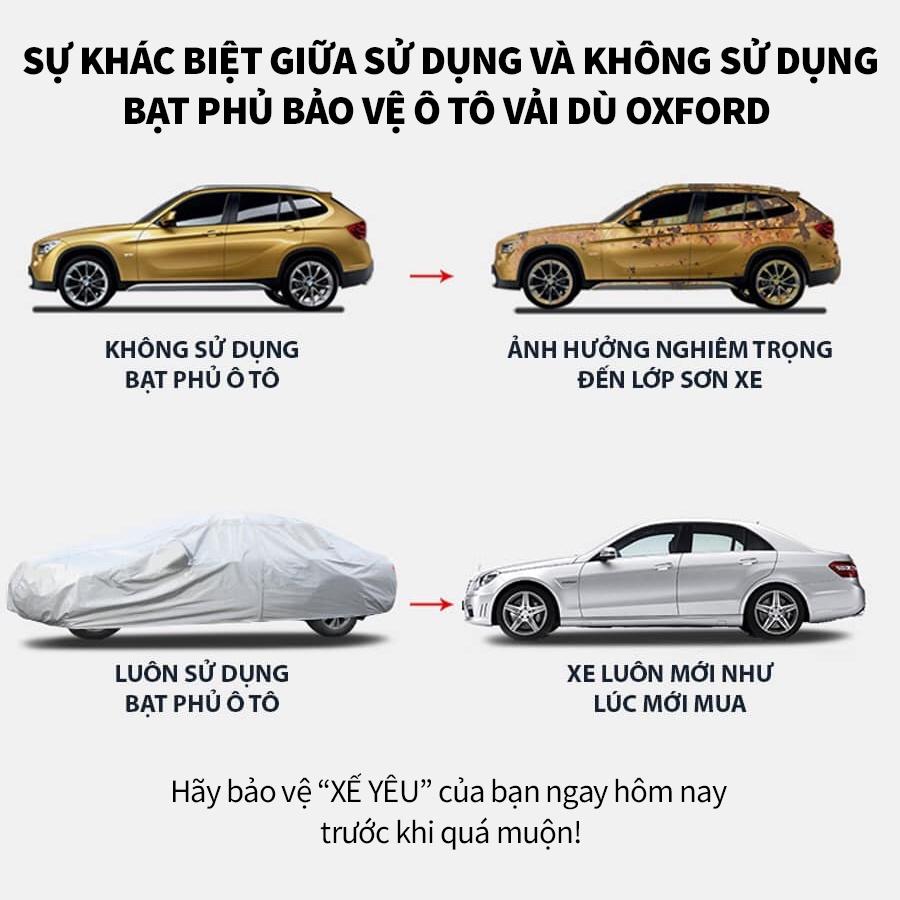 - LOẠI VẢI DÙ Bạt trùm xe ô tô 5 chỗ FORD FOCUS vải dù oxford cao cấp , áo bạt phủ trùm che kín che nắng