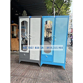 Tủ sắt quần áo ngang 0.9m cao 1m8