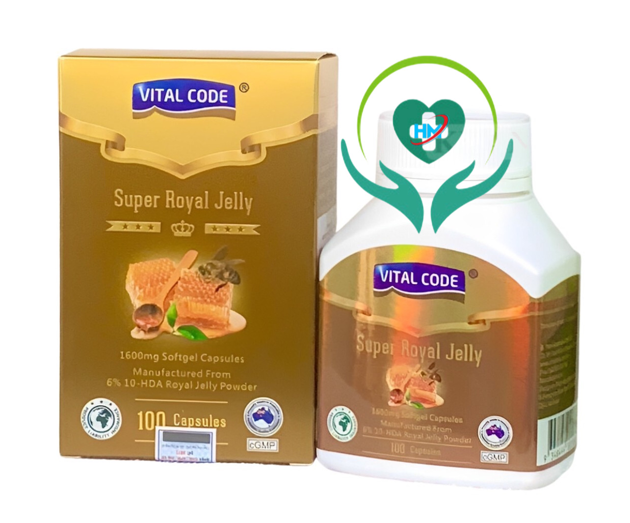 Sữa Ong Chúa Vital code - Hộp 100 Viên-giúp tăng cường khả năng miễn dịch, chống lão hóa