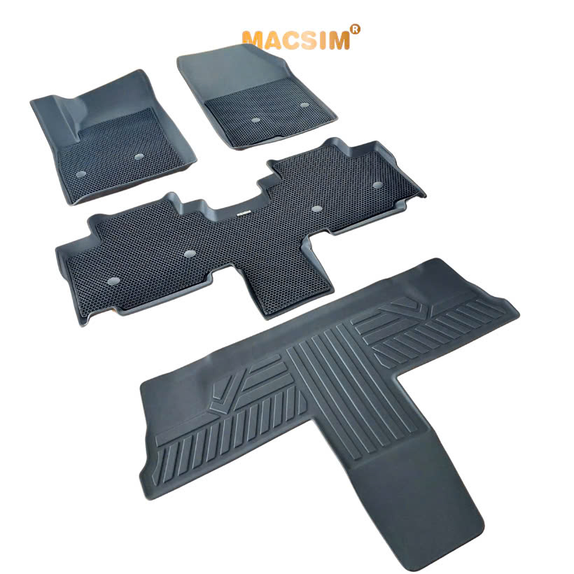 Thảm ô tô sd3 2 lớp dạng lưới lục giác MG G50 2025+(đen) bề mặt cao su siêu sạch -thương hiệu Macsim